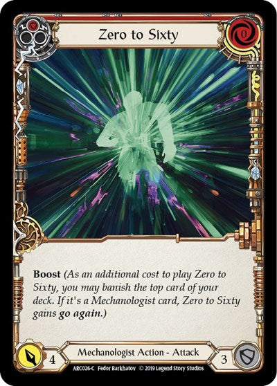 ARC Zero to Sixty (Red) 1st Edition Rainbow Foil