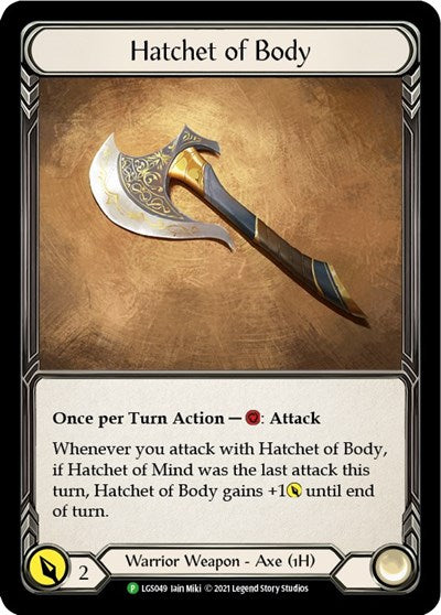 LGS Hatchet of Body - LGS049 Cold Foil