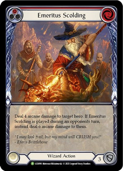 LGS Emeritus Scolding (Red) (Extended Art) - LGS090 Rainbow Foil