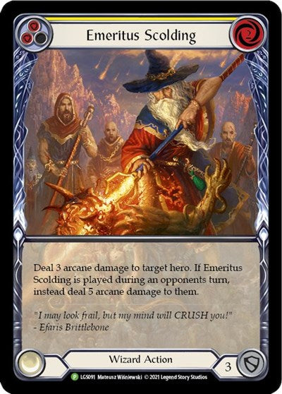 LGS Emeritus Scolding (Yellow) (Extended Art) - LGS091 Rainbow Foil