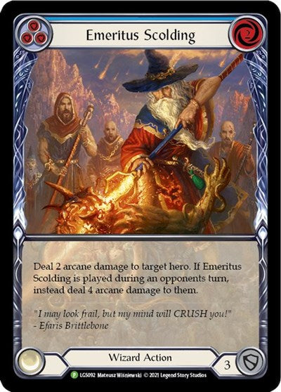 LGS Emeritus Scolding (Blue) (Extended Art) - LGS092 Rainbow Foil