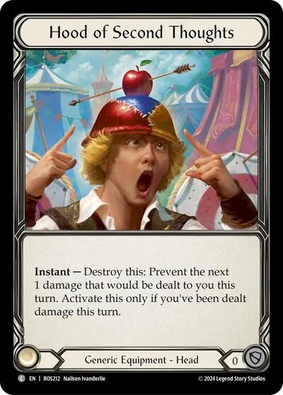 ROS Hood of Second Thoughts Cold Foil