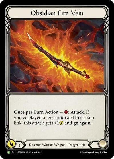 GEM Obsidian Fire Vein - GEM004 Cold Foil