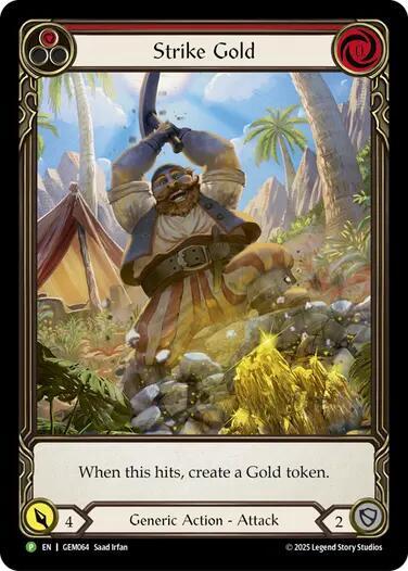 GEM Strike Gold (Red) Rainbow Foil