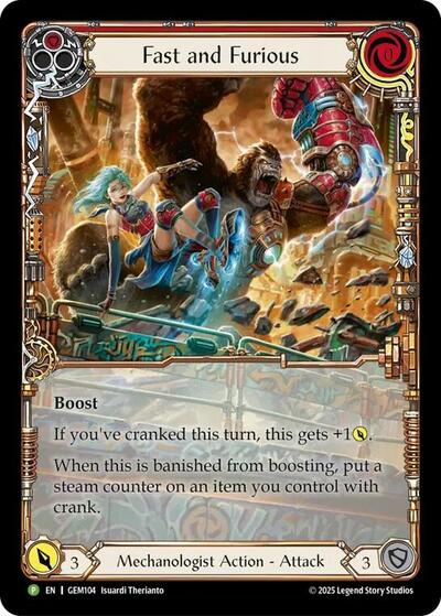 GEM Fast and Furious Rainbow Foil