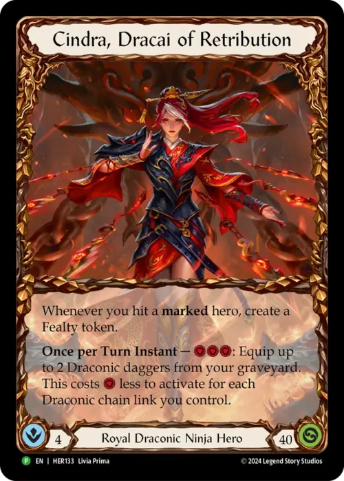 HER Cindra Dracai of Retribution - HER133 Rainbow Foil