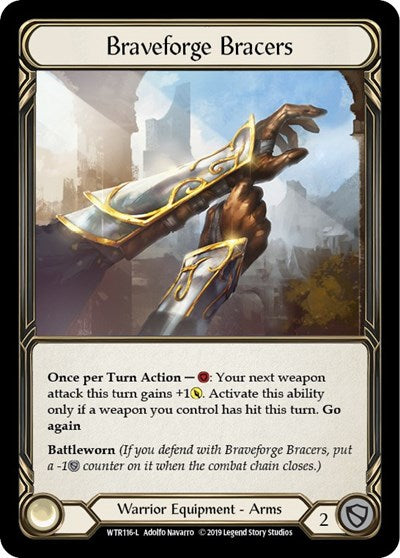 WTR Braveforge Bracers Unlimited Edition Rainbow Foil