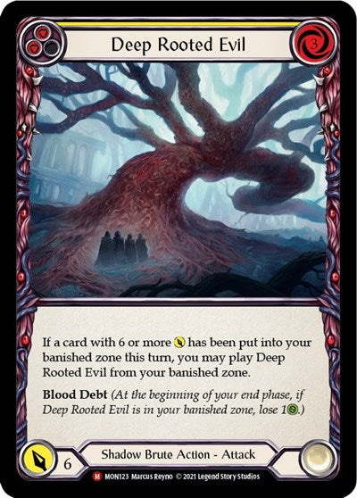 MON Deep Rooted Evil 1st Edition Rainbow Foil