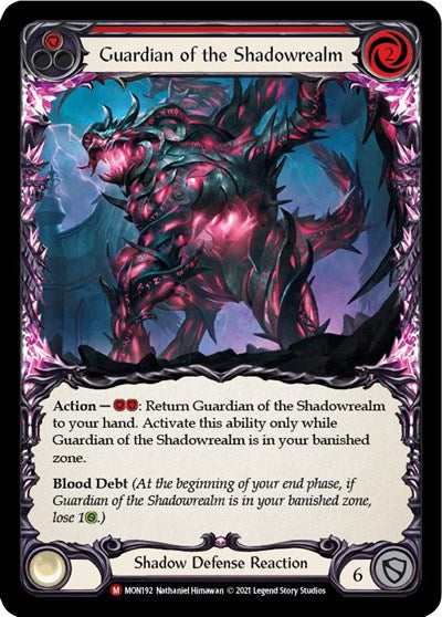 MON Guardian of the Shadowrealm Unlimited Edition Rainbow Foil