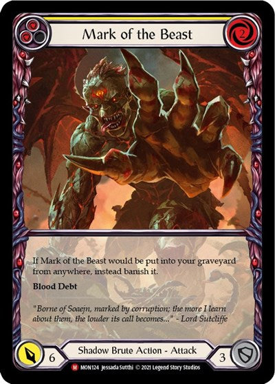 MON Mark of the Beast (Extended Art) 1st Edition Rainbow Foil