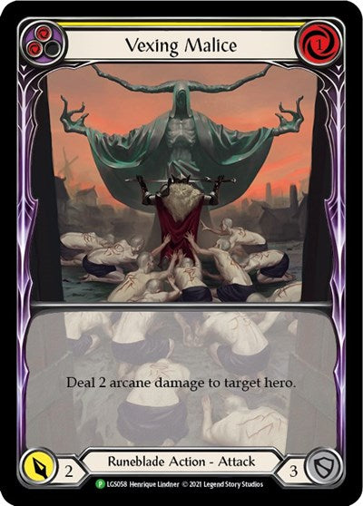 LGS Vexing Malice (Yellow) (Extended Art) - LGS058 Rainbow Foil