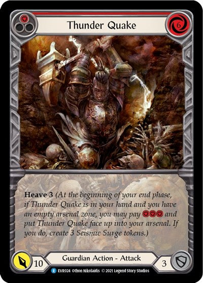 EVR Thunder Quake (Red) (Extended Art) 1st Edition Rainbow Foil
