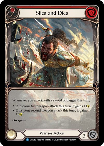 EVR Slice and Dice (Red) (Extended Art) 1st Edition Rainbow Foil