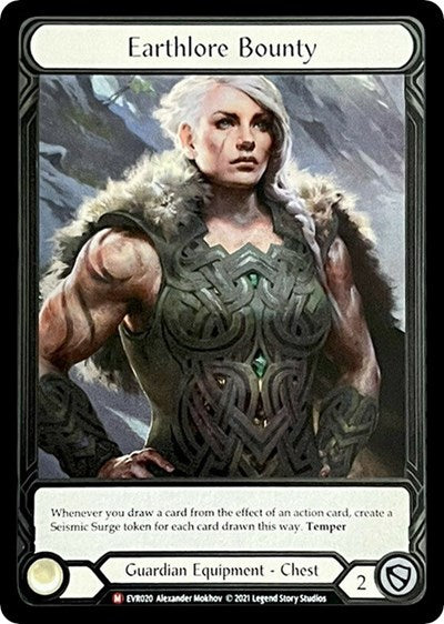 EVR Earthlore Bounty (Extended Art) 1st Edition Cold Foil