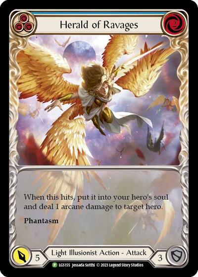 LGS Herald of Ravages (Extended Art) (Blue) - LGS155 Rainbow Foil