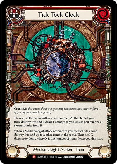 EVO Tick Tock Clock Rainbow Foil