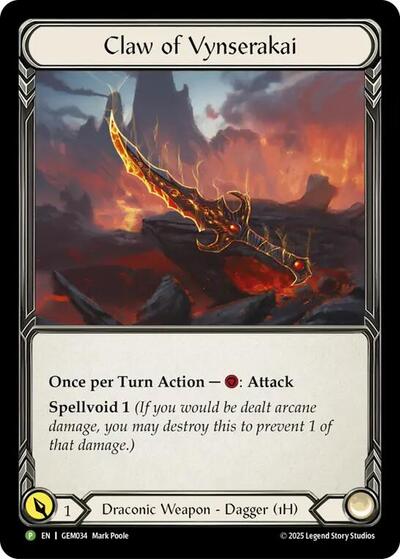GEM Claw of Vynserakai Cold Foil