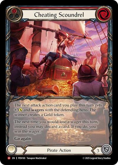 PEN Cheating Scoundrel (Red) (Extended Art) Rainbow Foil